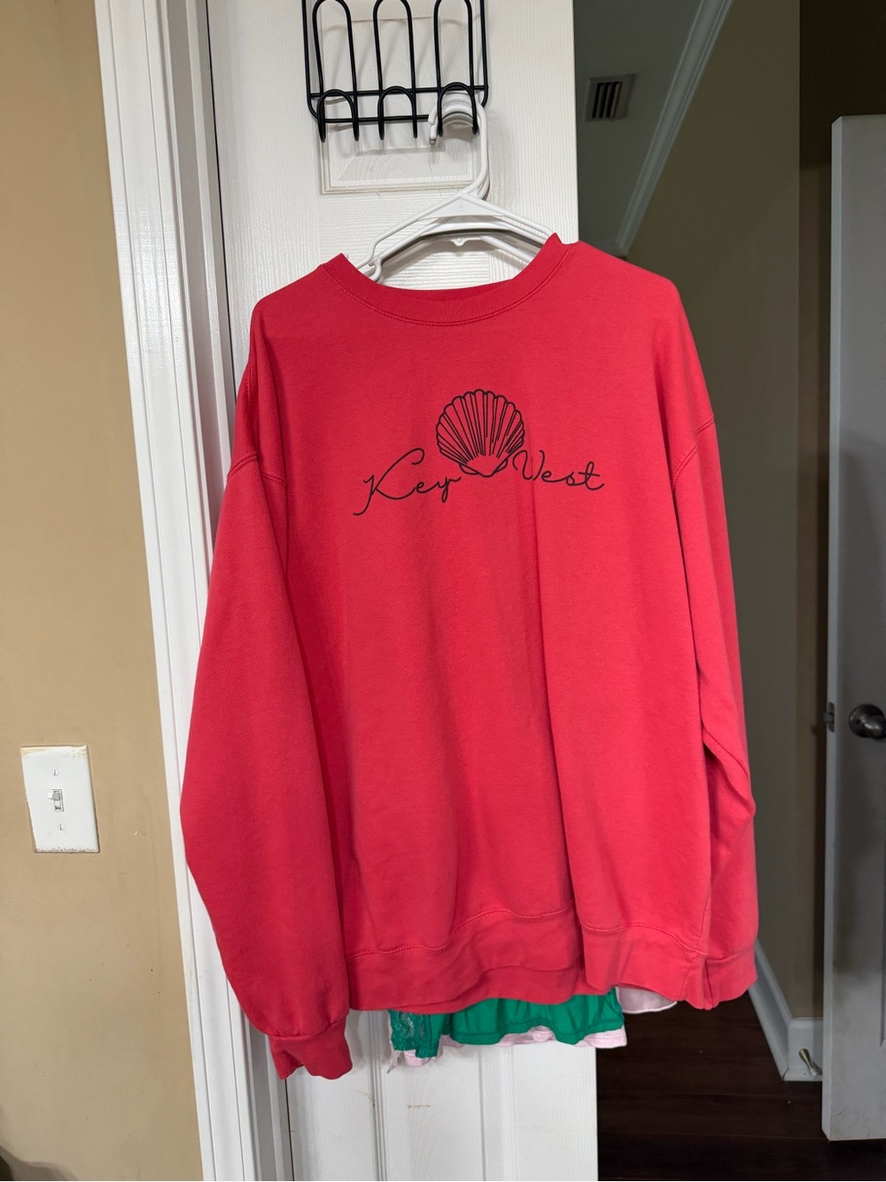Luxe Red Key West Shell Crewneck
